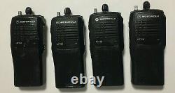 Lot (4) Motorola Ht750 Aah25sdc9aa3an 16ch Portable Two Way Radio Full Testé