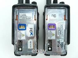 Lot De 2 Motorola Mototrbo 3500 Uhf Portable Two Way Radios Aah02rdh9ja2an