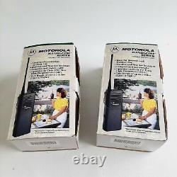 Lot De 2 Vintage Motorola Handi-com 10 Portable Deux Voie Radio Walkie Talkie