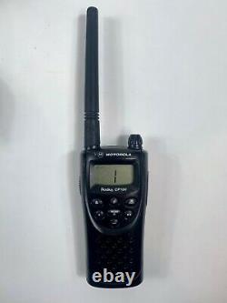 Lot De 3 Motorola Radius Cp100 Uhf 460-470 Mhz Radio Bidirectionnelle Avec Cpd-6 Et Ceinture