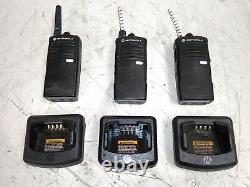 Lot De 3 Radios En Deux Temps Motorola Ru2020bkf2ba Avec Batterie As-is