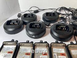 Lot de 5 radios bidirectionnelles Motorola BPR40 avec 5 chargeurs AAH84RCS8AA1AN Testé A5