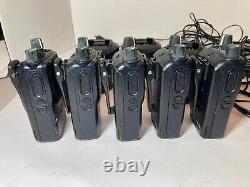 Lot de 5 radios bidirectionnelles Motorola BPR40 avec 5 chargeurs AAH84RCS8AA1AN testés A6