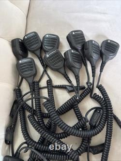 Lot de 9 microphones haut-parleurs Motorola PMMN4069A pour radios bidirectionnelles tel quel
