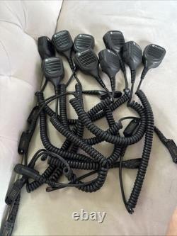 Lot de 9 microphones haut-parleurs Motorola PMMN4069A pour radios bidirectionnelles tel quel