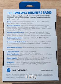MOTOROLA CLS1410 Radio bidirectionnelle UHF 4 canaux 5 miles NEUF