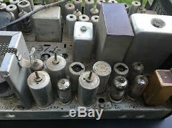 Milieu Du Siècle Vtg Motorola Two Way Tube Ligne Privée Radio Ham Mobile Police Feu