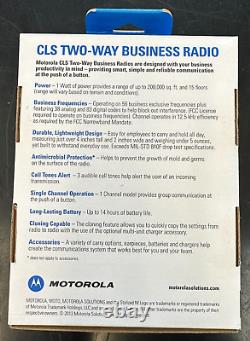 Motorola CLS1110 Radio Professionnelle à Deux Voies NEUVE, Boîte Ouverte
