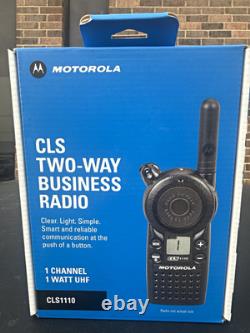 Motorola CLS1110 Radio bidirectionnelle portative professionnelle UHF 1 canal 1 watt