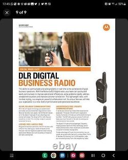 Motorola Dlr1020 Digital 2 Channel Radio 6 Pack Avec Chargeur De Base Pour 12 Unités