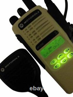 Motorola Ht1250 Vhf Clé Limitée Radio À Deux Voies 136-174 Mhz MDC Ptt Aah25kdf9aa5an
