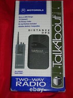 Motorola Talkabout Distance Dps 5 Mile Two-way Radio would be translated to: Radio bidirectionnelle Motorola Talkabout Distance Dps 5 miles.