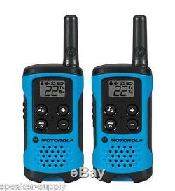 Motorola Talkabout T100 Talkie Walkie 8 Pack Combinée 16 Mile Two Way Radios Bleu