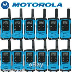 Motorola Talkabout T100tp Walkie Talkie 12 Pack Combinée 16 Mile Two Way Radios Bleu