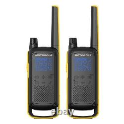Motorola Talkabout T470 Radio Bidirectionnel, 35 Miles, Paquet de 2, NOAA, Noir & Jaune