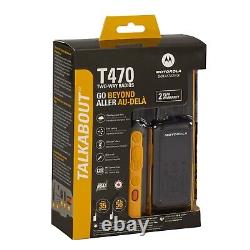 Motorola Talkabout T470 Radio Bidirectionnel, 35 Miles, Paquet de 2, NOAA, Noir & Jaune