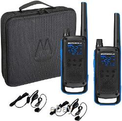 Motorola Talkabout T800 Radio À Deux Voies Avec Écouteurs Ptt Mics & Case