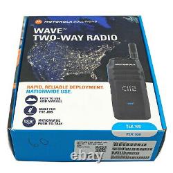 Motorola Tlk100 Wave Oncloud 4g Lte/wifi Two Way Radio Avec Une Couverture Nationale