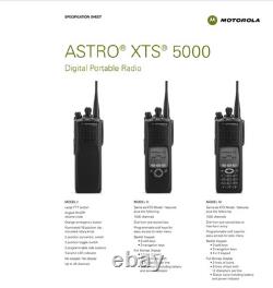 Motorola XTS5000 Modèle II UHF 450-520 Mhz 1000 Canaux P25 Numérique