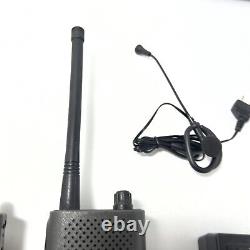 Paire de talkies-walkies bidirectionnels Motorola Spirit MV11C avec chargeurs testés.