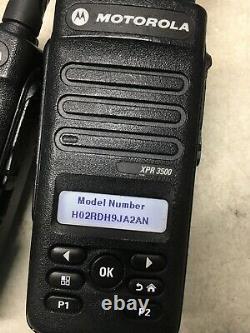 Qty 6 Motorola Mototrbo Xpr3500 Uhf Aah02rdh9ja2an Radios À Deux Sens
