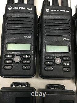 Qty 6 Motorola Mototrbo Xpr3500 Uhf Aah02rdh9ja2an Radios À Deux Sens