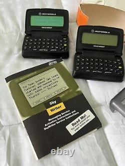RARE (2) Motorola Talkabout Deux Voies Pager T900 NOIR Arch Wireless Boîte Originale