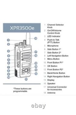 Radio UHF Motorola XPR 3500e XPR3500e tout neuf
