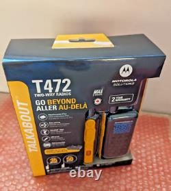 Radio bidirectionnelle Motorola Talkabout T472: Appariement facile, résistant aux intempéries, chargement USB