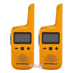 Solutions Motorola T380 Talkie-walkie radio bidirectionnel avec portée de 25 miles + station de charge
