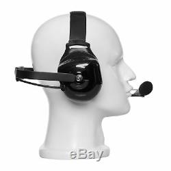 Two Way Radio Casque Avec Suppression De Bruit Pour Motorola Ht1000 Mt1500 Mt2000