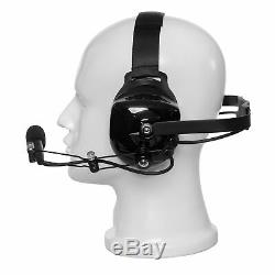 Two Way Radio Casque Avec Suppression De Bruit Pour Motorola Ht1000 Mt1500 Mt2000