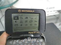 Vintage Motorola Timeport Pagewriter 2000x Noir P935 À Deux Voies Téléavertisseur De Travail