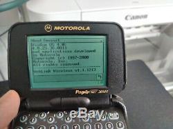 Vintage Motorola Timeport Pagewriter 2000x Noir P935 À Deux Voies Téléavertisseur De Travail