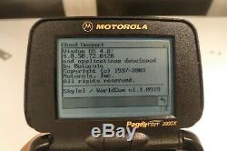 Vintage Skytel Motorola Timeport Noir P935 Téléavertisseur Bidirectionnel De Travail Pagewriter 2wp